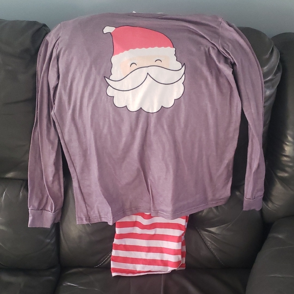 Santa Claus Pajamas - Gray and Red